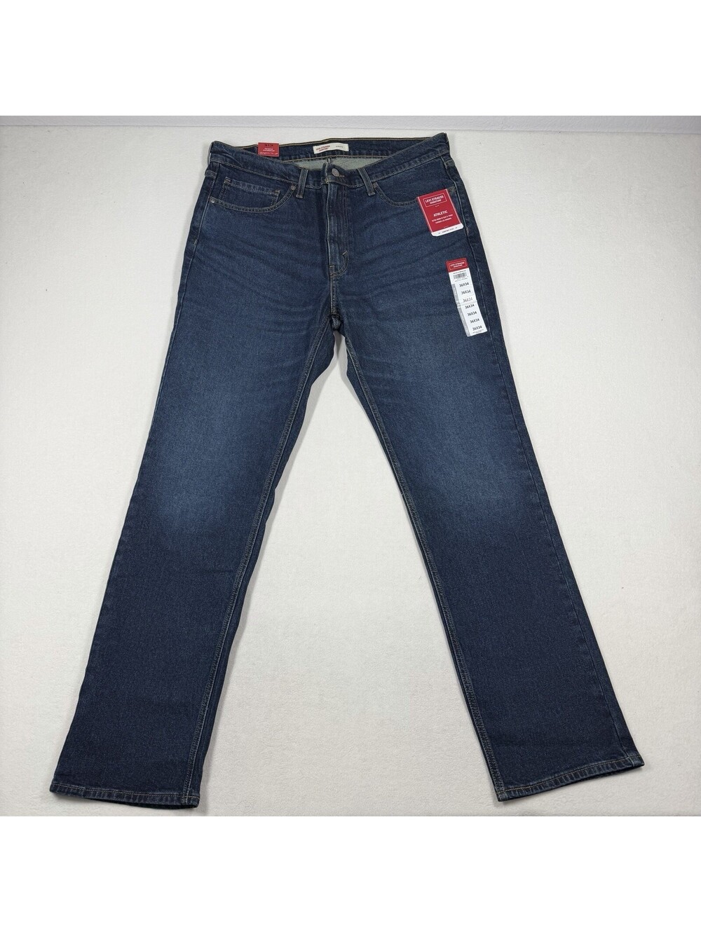 Levi Strauss Signature Men's Athletic Tapered Comfort Flex Blue Jeans 36x34 NWT